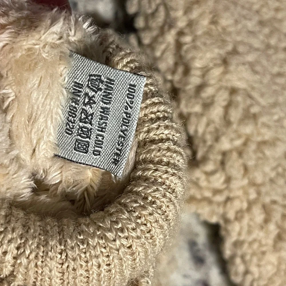 CC Beanie Sherpa Fleece Mittens Cozy Warm Tan Women's Winter‎ Accessories